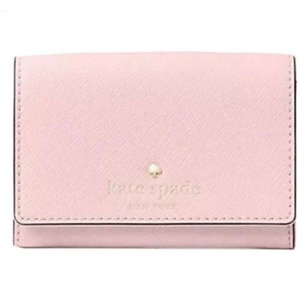 Kate Spade Mikas Pond Christine Wallet Dusty Peony Leather For Women's
